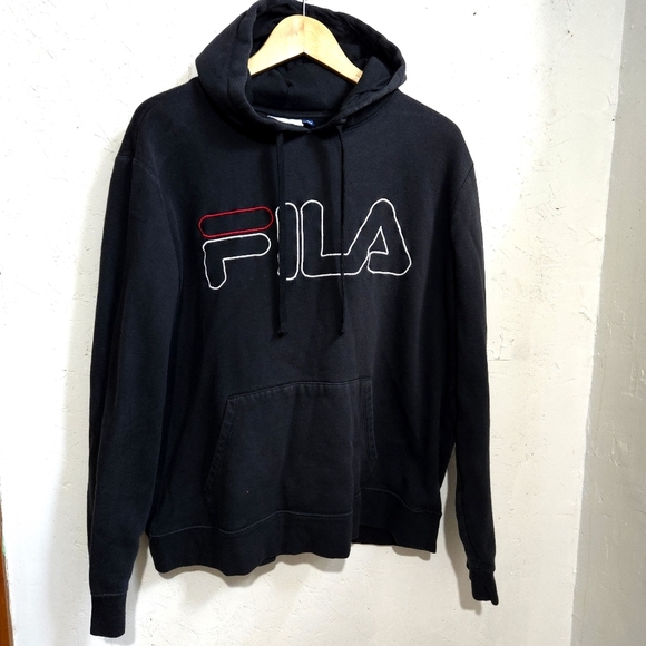 FILA | Men's Black Hoodie - Picture 1 of 10